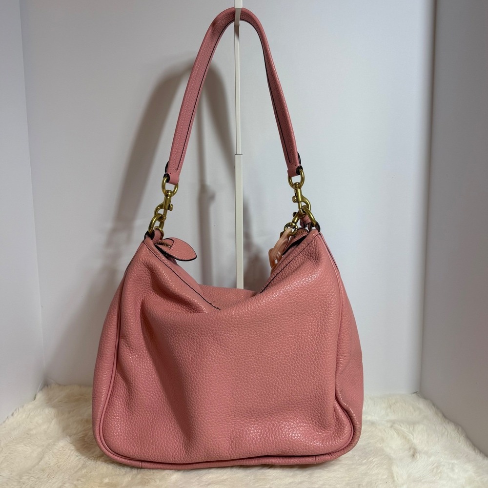 Coach Cary Shoulder Bag CC435 Bubblegum Pink Extra Straps Pebble Leather Pink - Picture 8 of 16